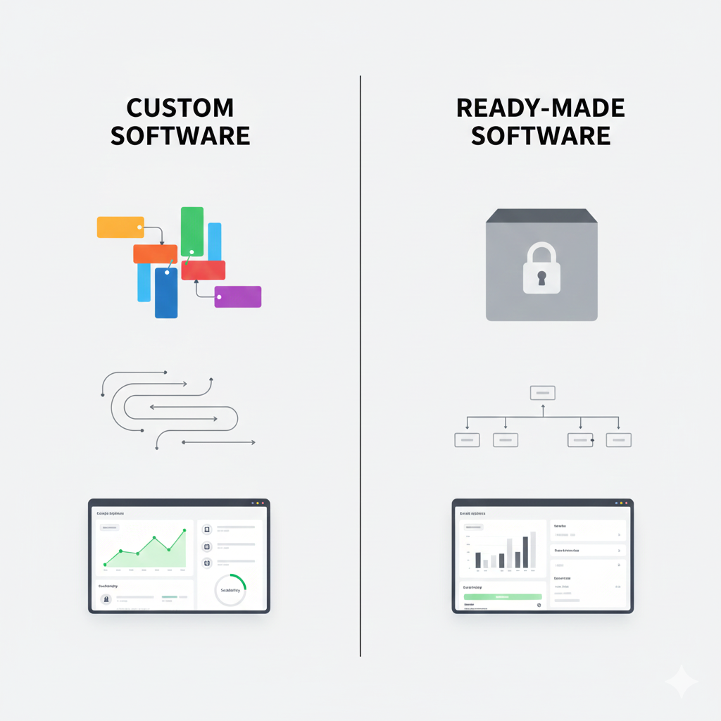 custom software vs ready made software